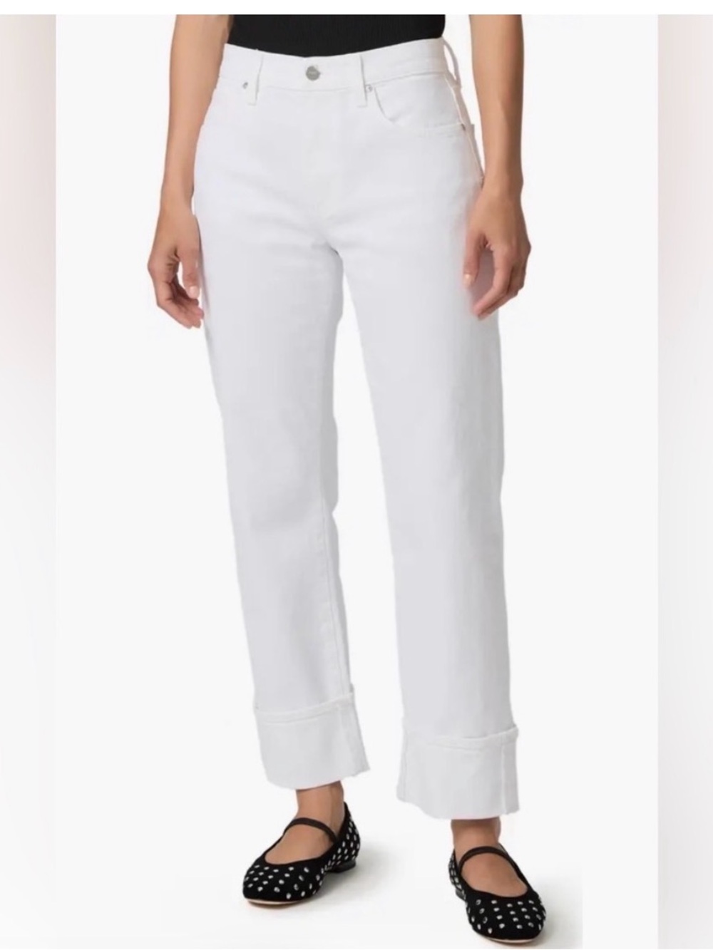 PAIGE Crisp White Straight-Leg Jeans